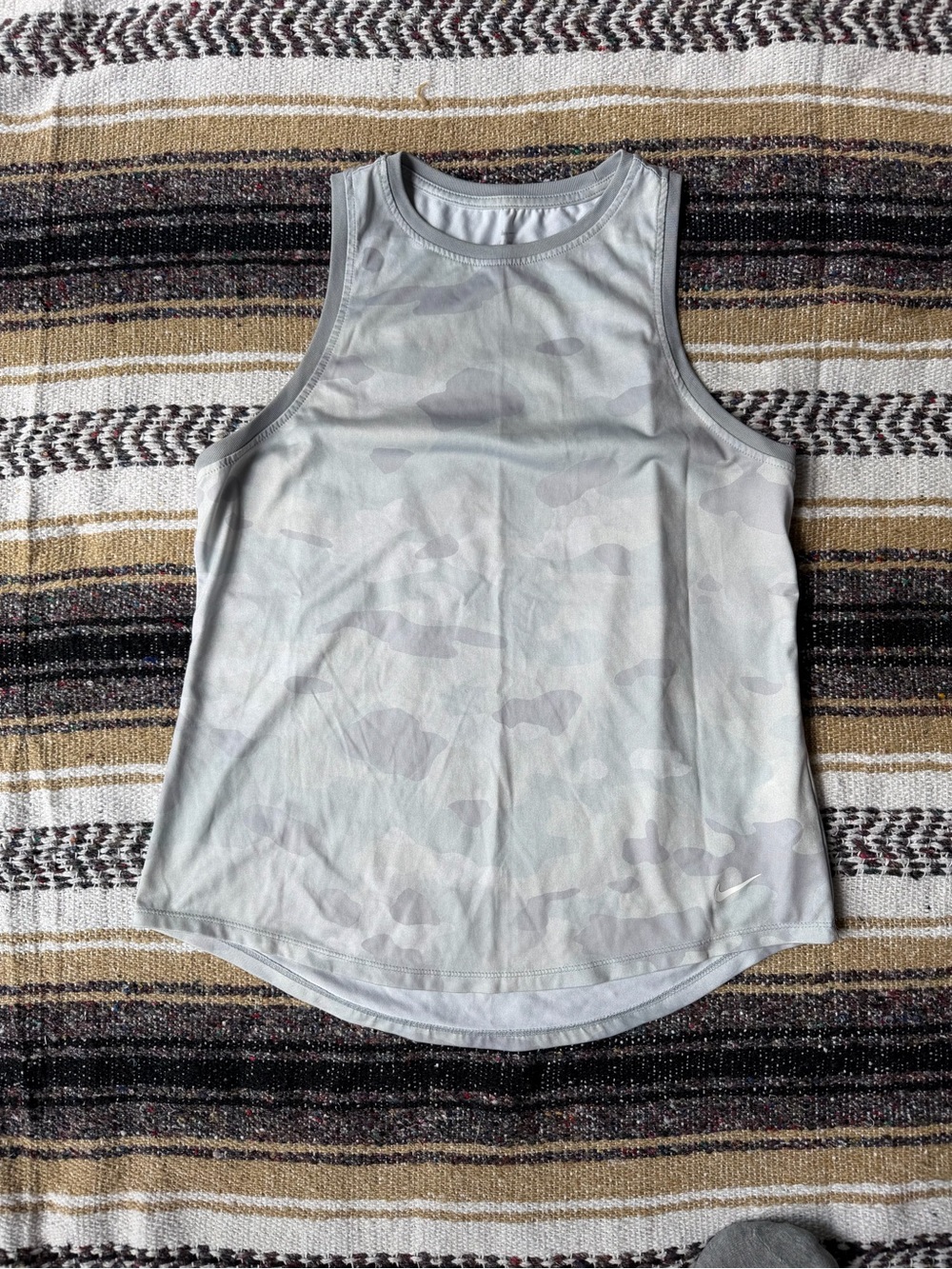 Nike Light Gray Camo Tank Top for Women
